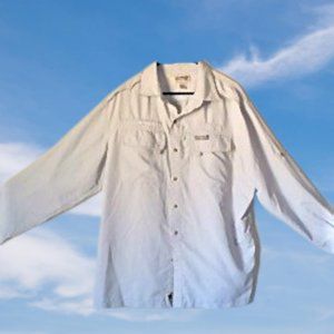 Hook & Tackle Long Sleeve Fishing Shirt Men's XL Tan